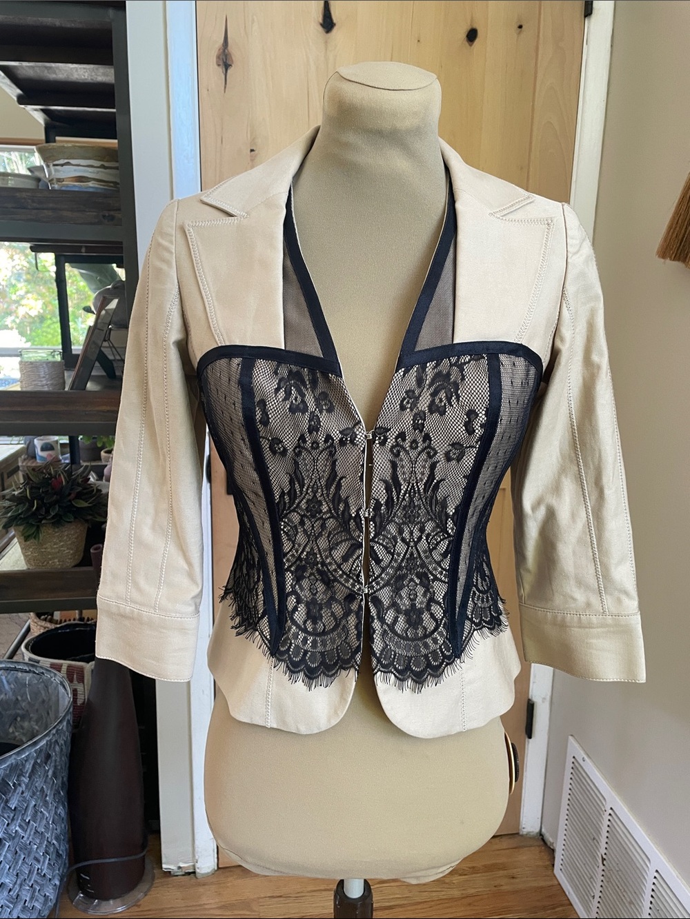Marciano  Blazer with Black Lace Corset  EUC!!